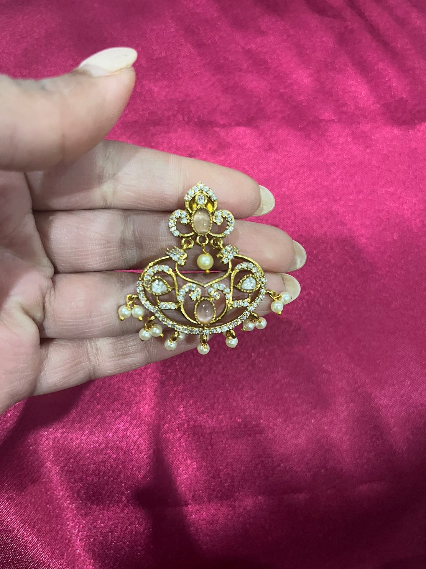 Victorian Earrings with White Pearl Earrings