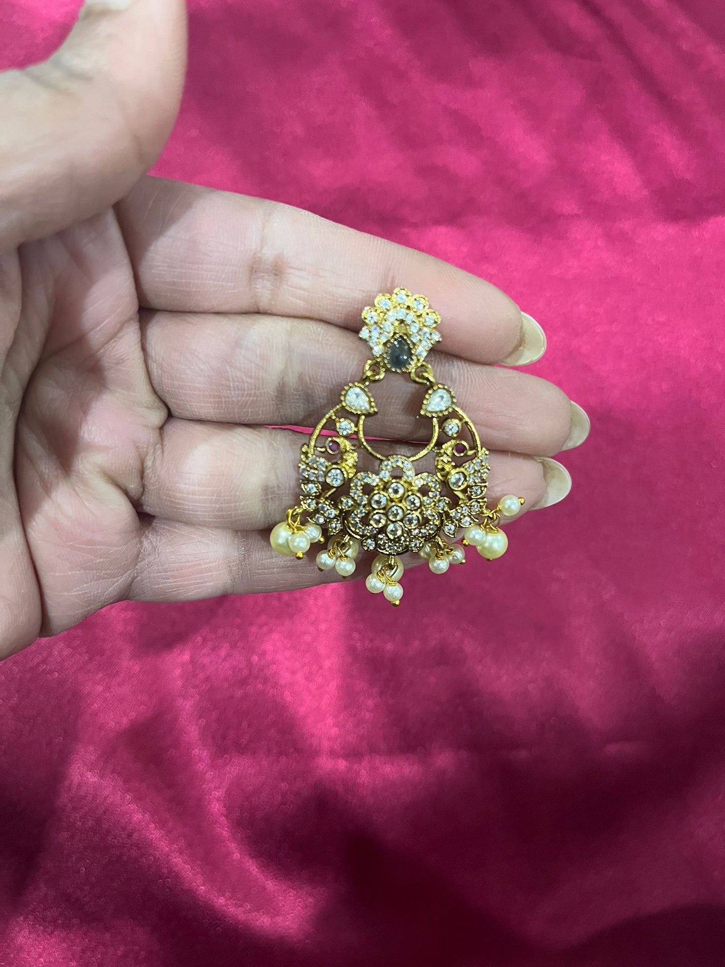 Purple Stone Victorian Earrings