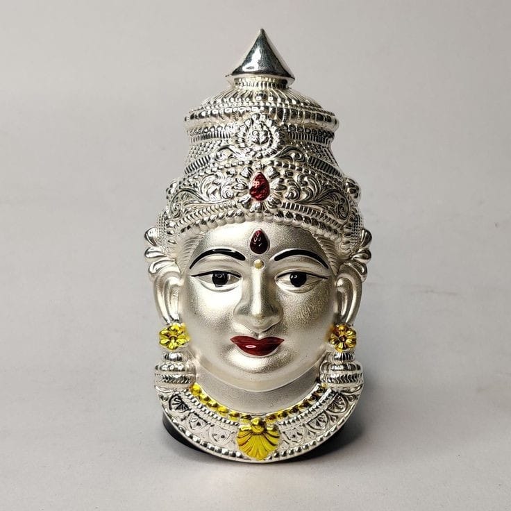 White Metal Lakshmi Mokam
