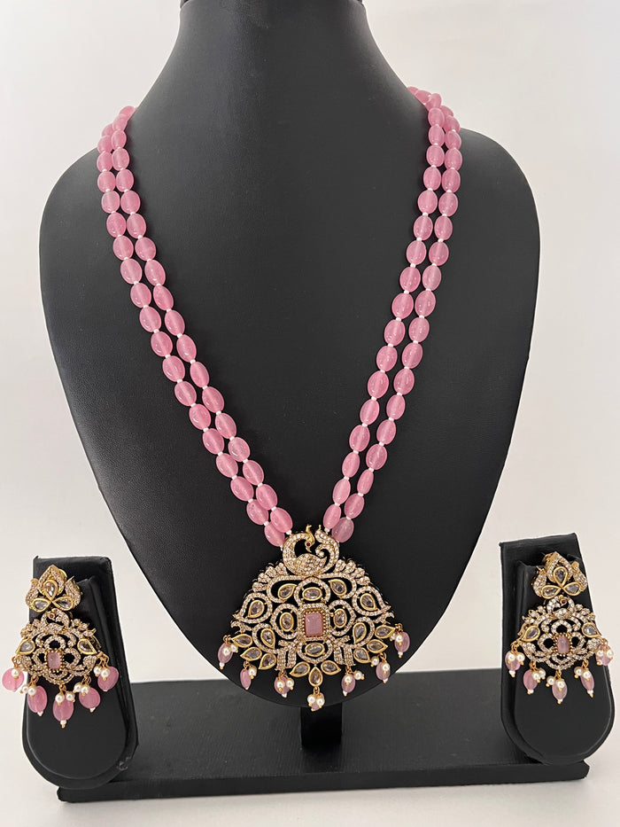 Beads Long chain- Blush Pink