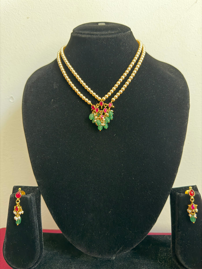 Elegant Pearls chain set- 2 Layer