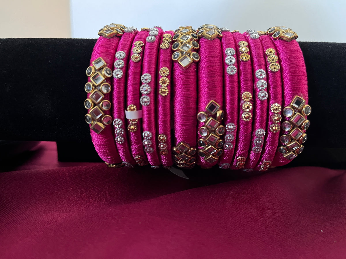 Handmade Silk thread bangles- 2.4