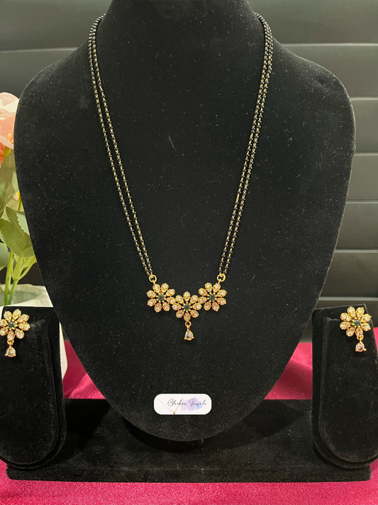 Short Blackbeads Chain Set