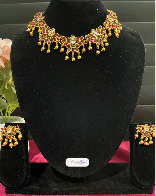 Kempu Choker Set