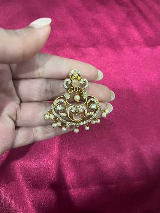 Victorian Earrings with White Pearl Earrings