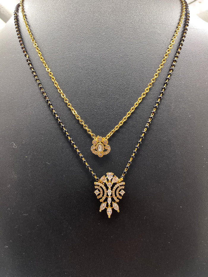 Layered Black beads chain
